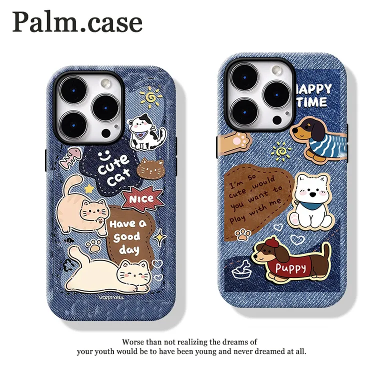 菲林二合一适用华为/oppo/vivo/小米/一加/苹果16手机壳牛仔情侣