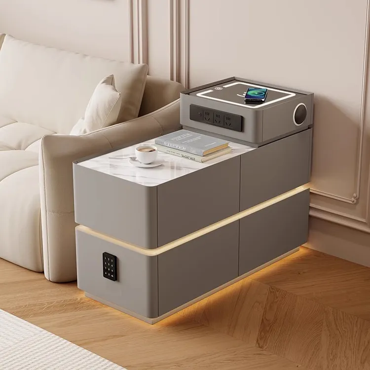 沙发边几轻奢高级感客厅侧边多功能小茶几现代简约边柜储物收纳柜