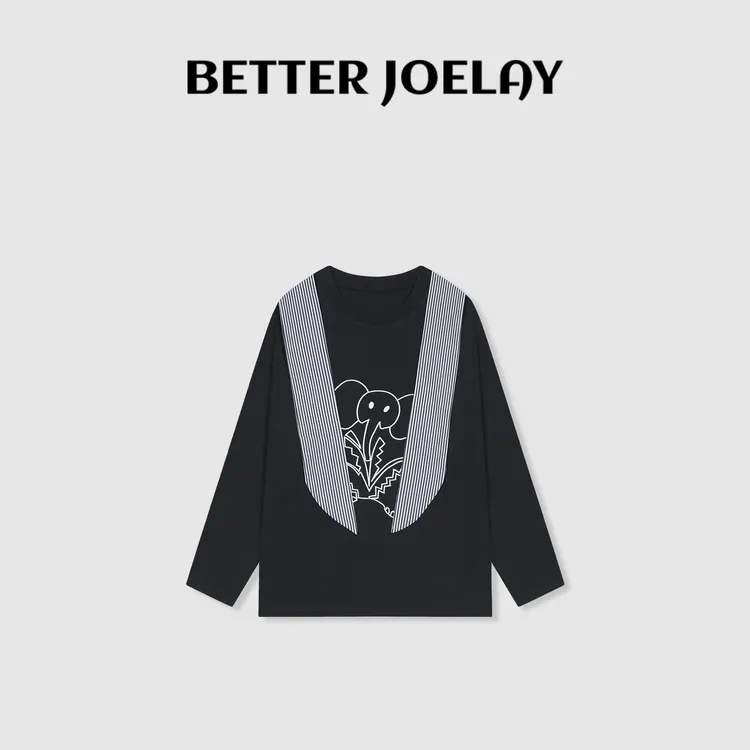 BETTER JOELAY-【野趣拼接】纯棉时尚百搭简约长袖潮流休闲风Z7564