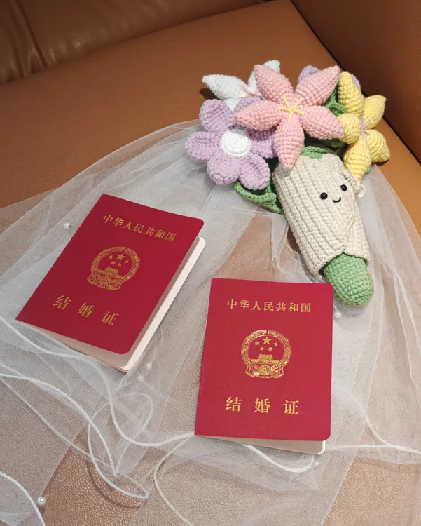 领证手捧 钩织手捧花