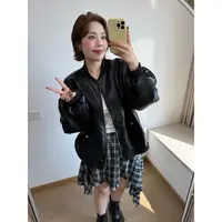 【可露里】秋冬洋气设计层次感不规则拼接格子A字半身裙 8171