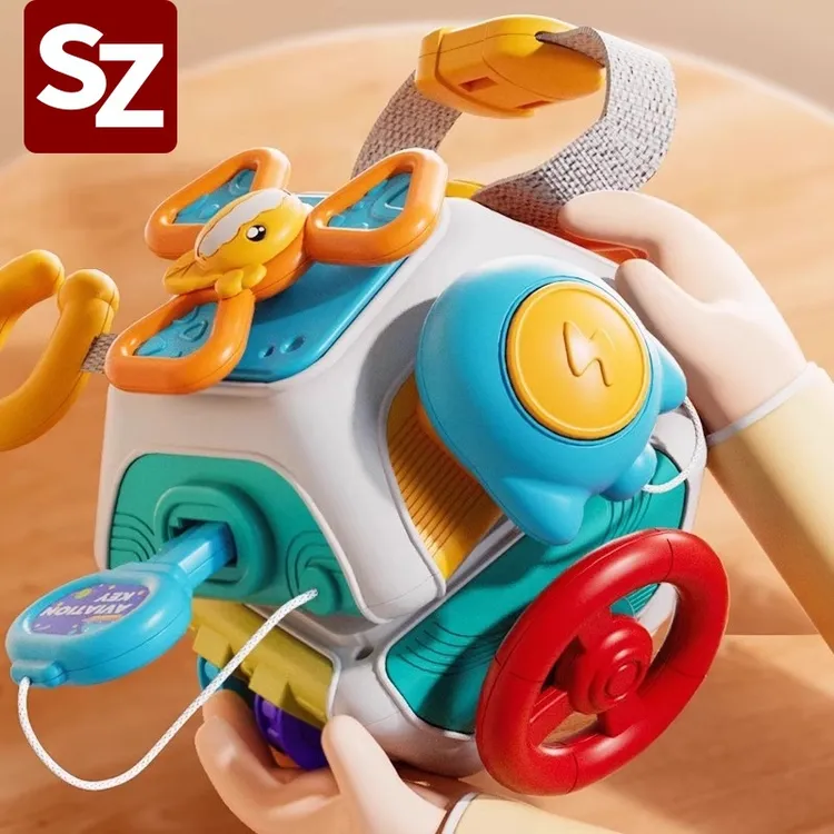 婴幼儿忙碌球蒙氏早教益智魔方动动乐1一2岁10个月宝宝六面玩具