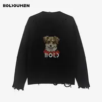 Holdoumen日常系列红包破洞毛衣