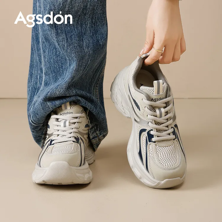 【奥古狮登】老爹鞋女厚底5.5CM休闲运动鞋百搭W253637AA