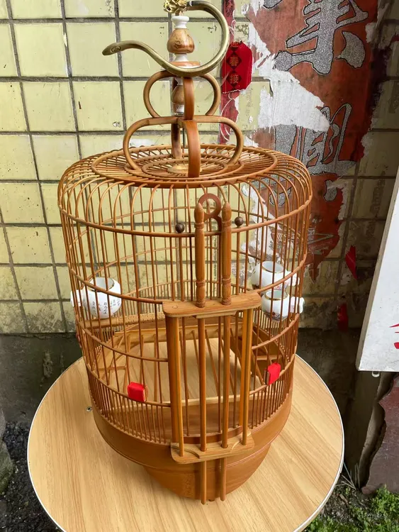 广笼老竹清远笼泡油款高配全套包邮黄鸟专用鸟笼画眉笼子生态