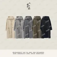 加莉精选【首尔学院】韩系连帽牛角扣羊毛大衣-分码