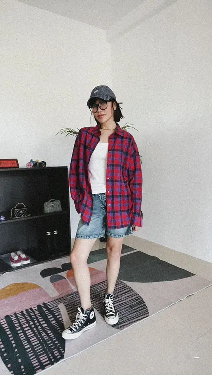 【萌小木studio】ROW红格子衬衫