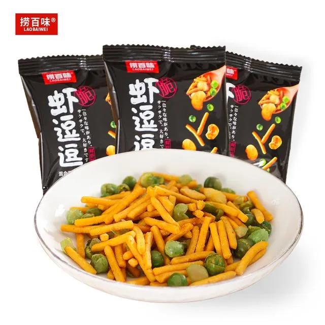 虾逗逗虾条豆果蚕豆小零食网红酥脆休闲美味小吃