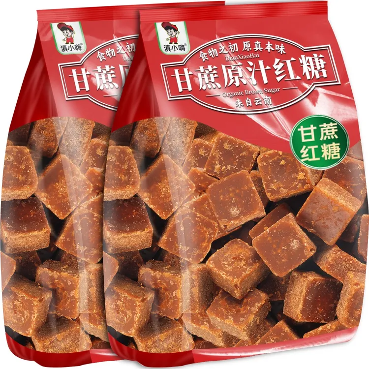 正宗云南甘蔗红糖纯正手工红糖姜茶土红糖小包装土黑红糖块批发