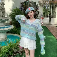 OneKoilin“极光回忆”气质千金显白羊毛马海手工羽毛上衣 JGHY