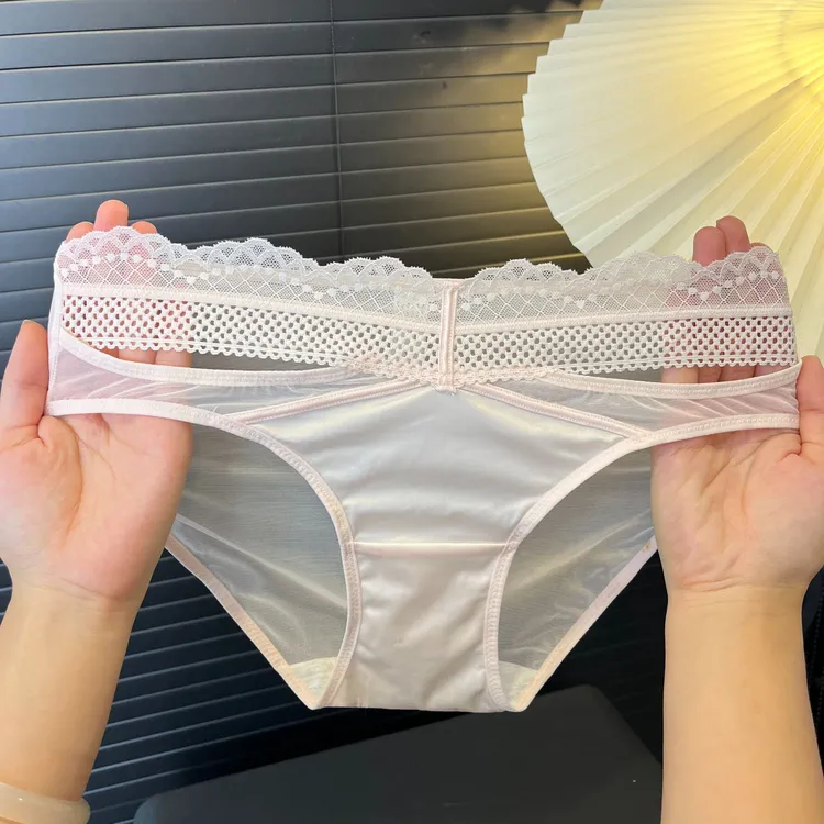 【超薄蕾丝镂空内裤】法式网纱透气时尚舒适女士三角裤-A194