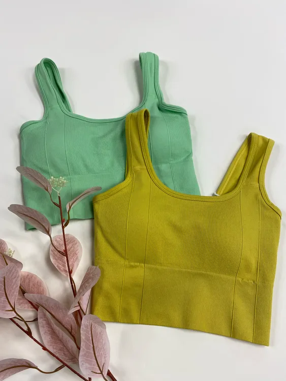 日常瑜伽健身运动上衣透气背心瑜伽美背跑步无钢圈防震HYBRA001