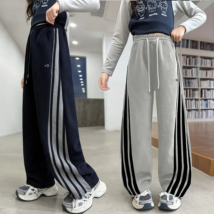 女童裤子秋季2025新款儿童弯刀休闲裤秋装女大童初中生运动卫裤潮