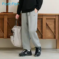 快鱼2025冬新款男士休闲运动束脚裤宽松版型显瘦遮肉磨毛保暖舒适