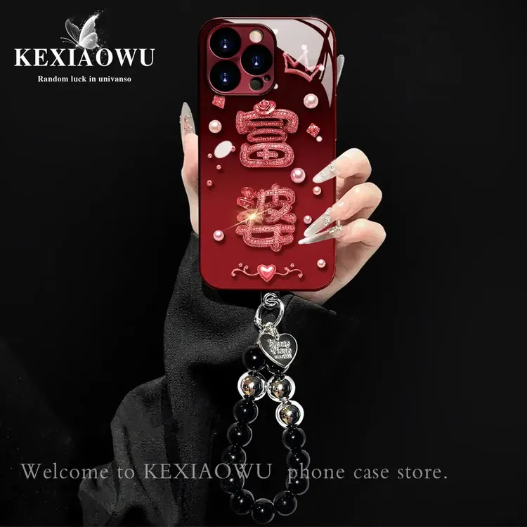 适用苹果17手机壳电镀玻璃华为荣耀时尚女款OPPO全包vivo彩绘小米