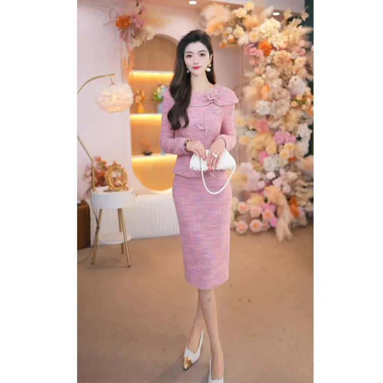 2025秋冬新款女装时尚气质高级感轻奢长袖法式包臀连衣裙25318L