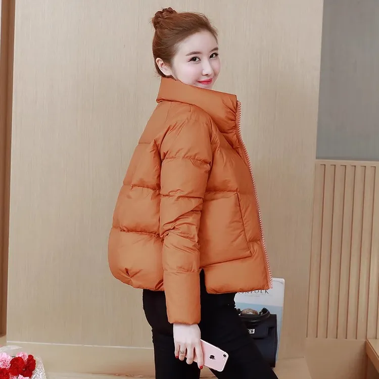 羽绒服女短款立领韩版时尚加厚保暖小个子冬季外套2024新款羽绒衣