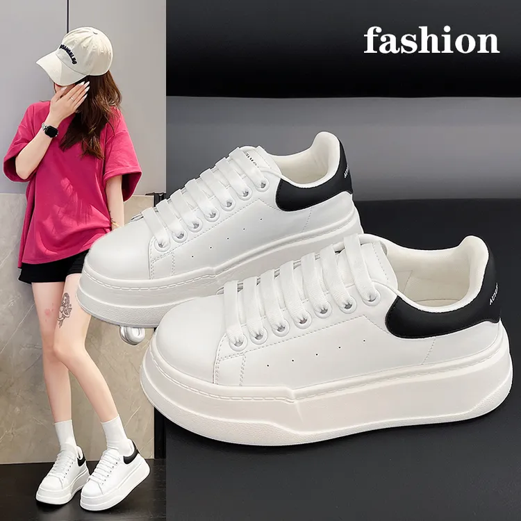 fashion厚底欧洲麦昆小白鞋通用增高休闲轻便板鞋鞋子时髦