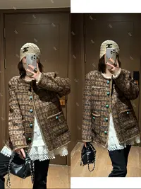 YDFSTUDIO小众【女神主义】欧货早秋高品撞色拼接编织设计小香外套