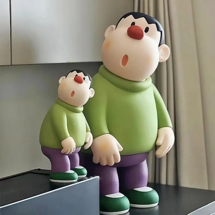 胖虎哆啦A梦公仔摆件系列技安技兰肥妹动漫手办模型玩偶礼物装饰