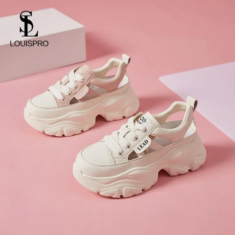 【LOUISPRO】意式名品女士镂空老爹鞋休闲鞋板鞋单鞋透气时尚百搭