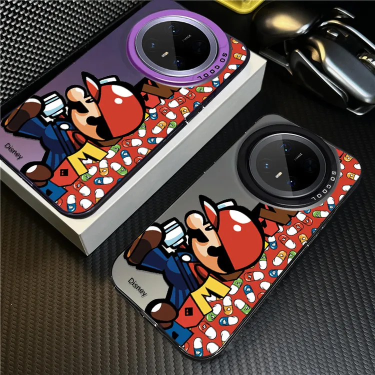 行走马里奥适用华为mate70Pro手机壳卡通mate60rs个性P80防摔保护