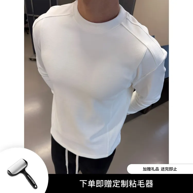 SANBAI 叁佰【绒面打底衫】秋冬自发热立体剪裁绒面保暖打底