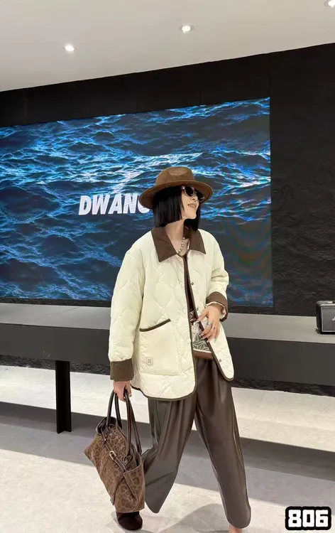 2025时尚品尚气质韩版秋冬休闲百搭翻领棉服806
