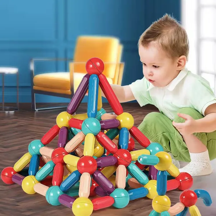 儿童百变磁力棒幼儿早教0-3岁早教启蒙拼装磁性积木男女孩益智力