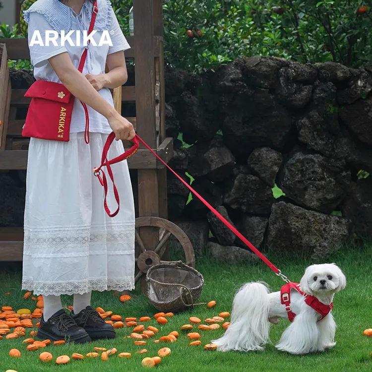 ARKIKA宠物狗狗胸背牵引绳子小体型犬约克夏马尔济斯泰迪遛狗外出
