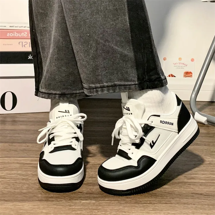 回力超火情侣款板鞋透气网面熊猫鞋拼色百搭2025夏季运动休闲鞋子