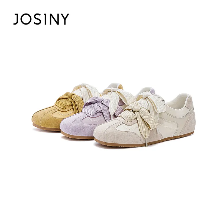 卓诗尼平底德训鞋女2025新款春秋气质软底阿甘鞋超火爆款休闲鞋子