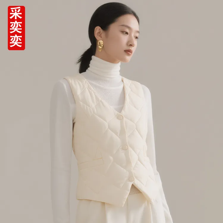 羽绒马甲女士修身轻薄保暖新款大衣内搭羽绒服内胆妈妈洋气马甲