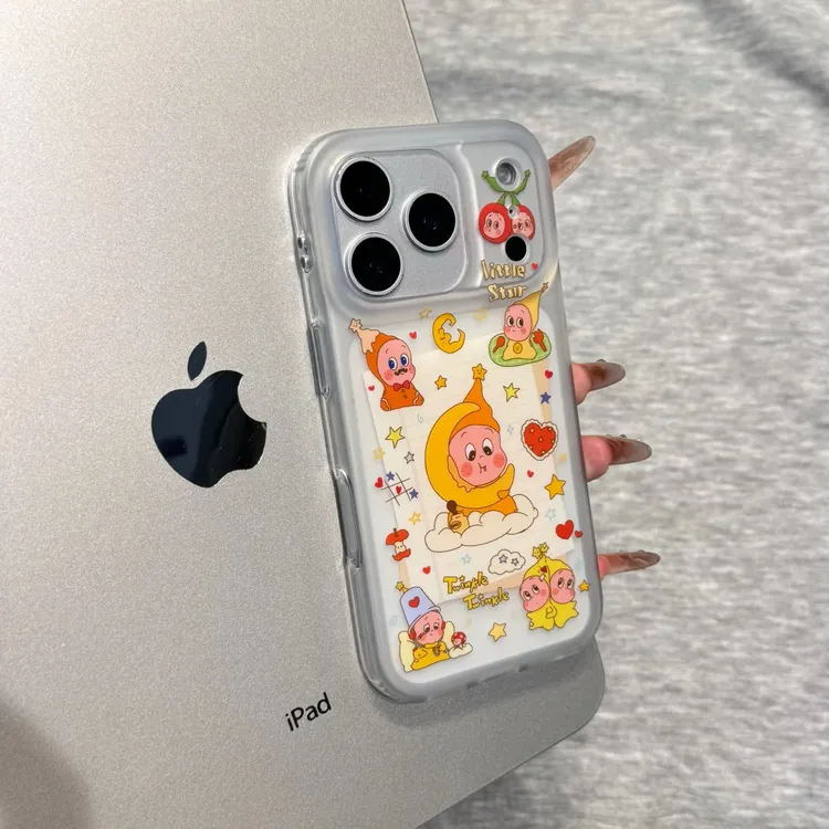 趣味可爱磨砂日记月亮星星人适用苹果17promax手机壳iphone16pro