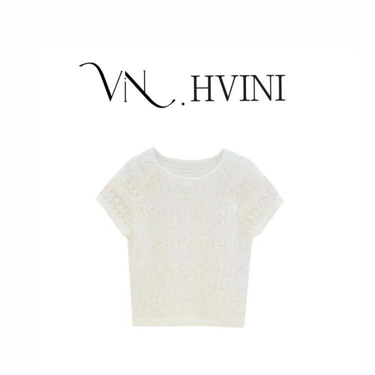 【时光倾城】2025夏季新款休闲百搭设计师毛衣上衣 H2726