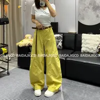 工厂店-（可盐可甜)2025夏款长款工装裤时尚夏季山本风高腰休闲裤