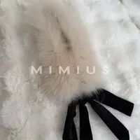 【mimius】U 奢感狐狸毛蝴蝶结系带围脖 汉服 G12070-1