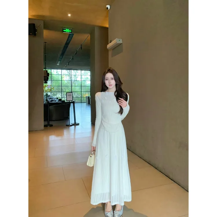 女套装气质法式收腰时尚长袖气质御姐温柔秋冬新款003