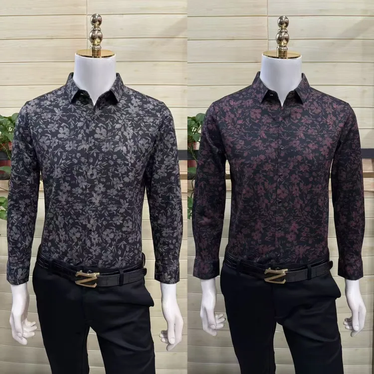 冬季新款3D立体雕花工艺加绒保暖衬衫，时尚花衬衫 YY