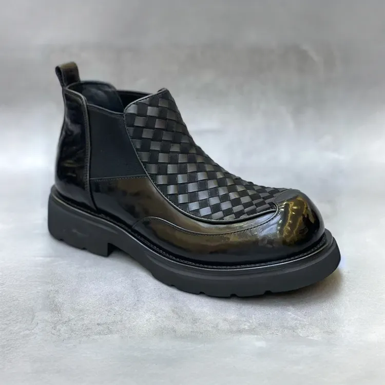 88612-55新品男士纯皮编织休闲舒适男鞋百搭帅气范潮流高级感欧货