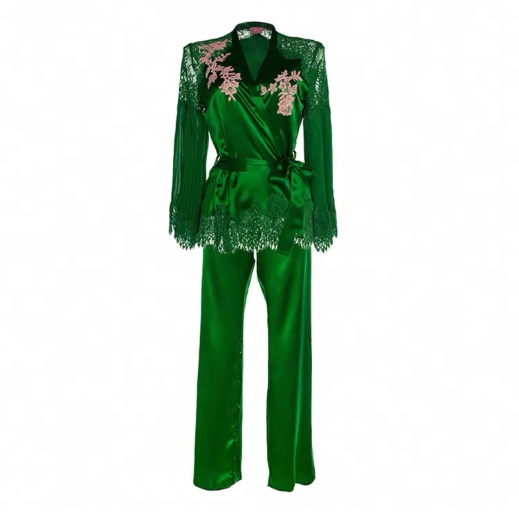 桑蚕丝套装睡衣/两件套/轻奢睡袍配长裤高档T221017