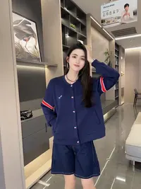 9572-大码女装时尚撞色百搭外套