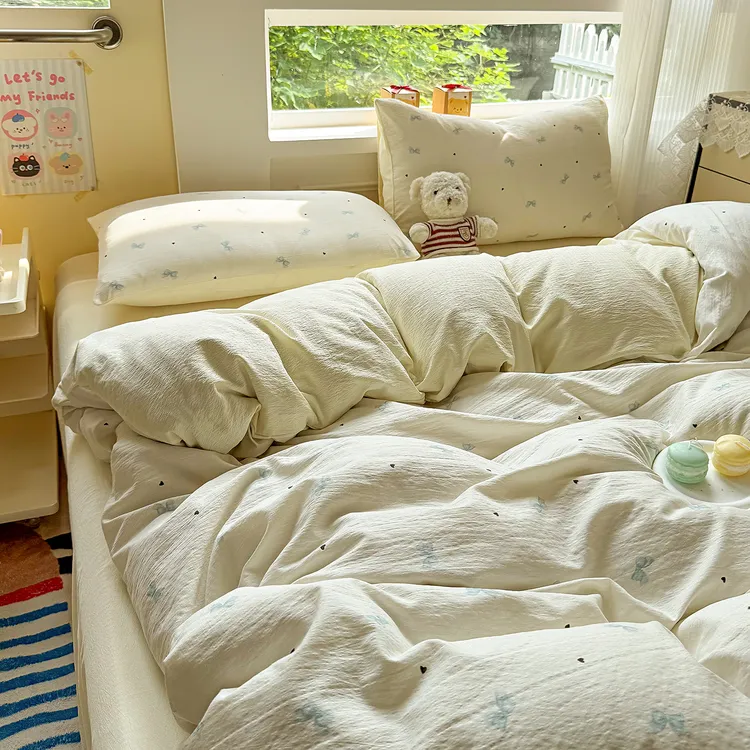 【2025新款】ins风亲肤柔软双层纱被套成人被套单人双人可用