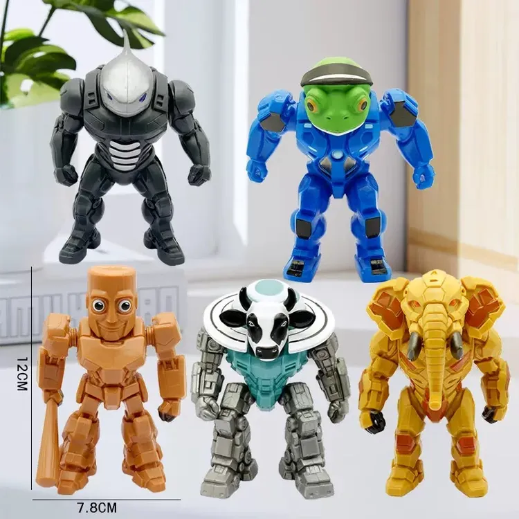 外国山海经强壮人形机甲版木棍人手办公仔大号星球牛模型儿童玩具
