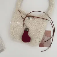 【BA黎-】2024秋季韩系卡通布衣立体手工可爱蘑菇挂脖吊坠