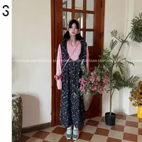 三与十三|花花连衣裙|日系碎花简约显瘦马甲连衣裙q