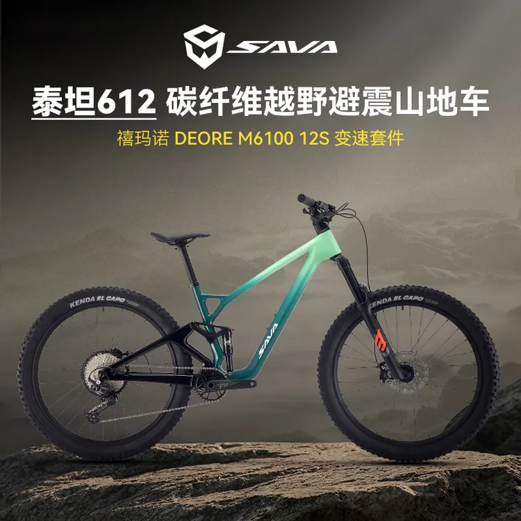 SAVA/萨瓦泰坦612碳纤维软尾山地车林道速降赛车油碟山地自行车