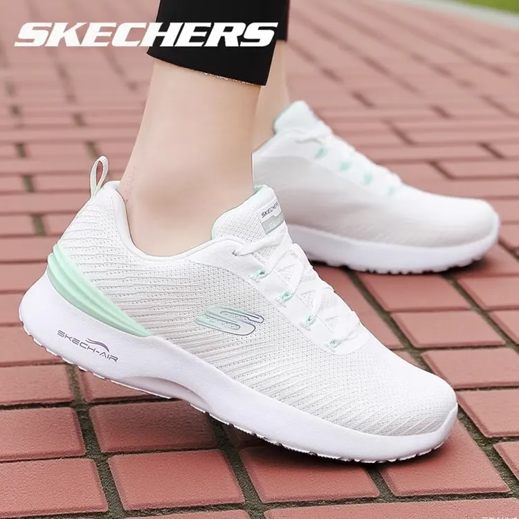 斯凯奇女鞋运动鞋秋季新款网面透气健步鞋跑步鞋粉色妈妈鞋休闲鞋