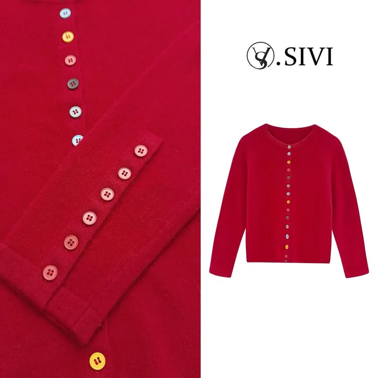 熙薇【爱乐之城】2025秋季新款时尚休闲百搭毛衣开衫H5710