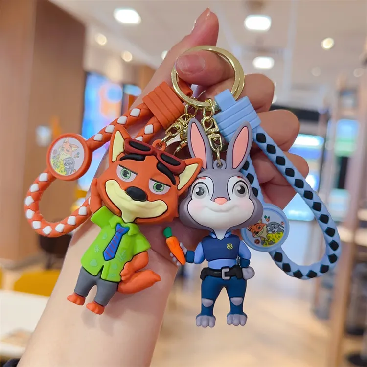 卡通疯狂动物城2钥匙扣朱迪尼克动漫周边书包汽车挂件